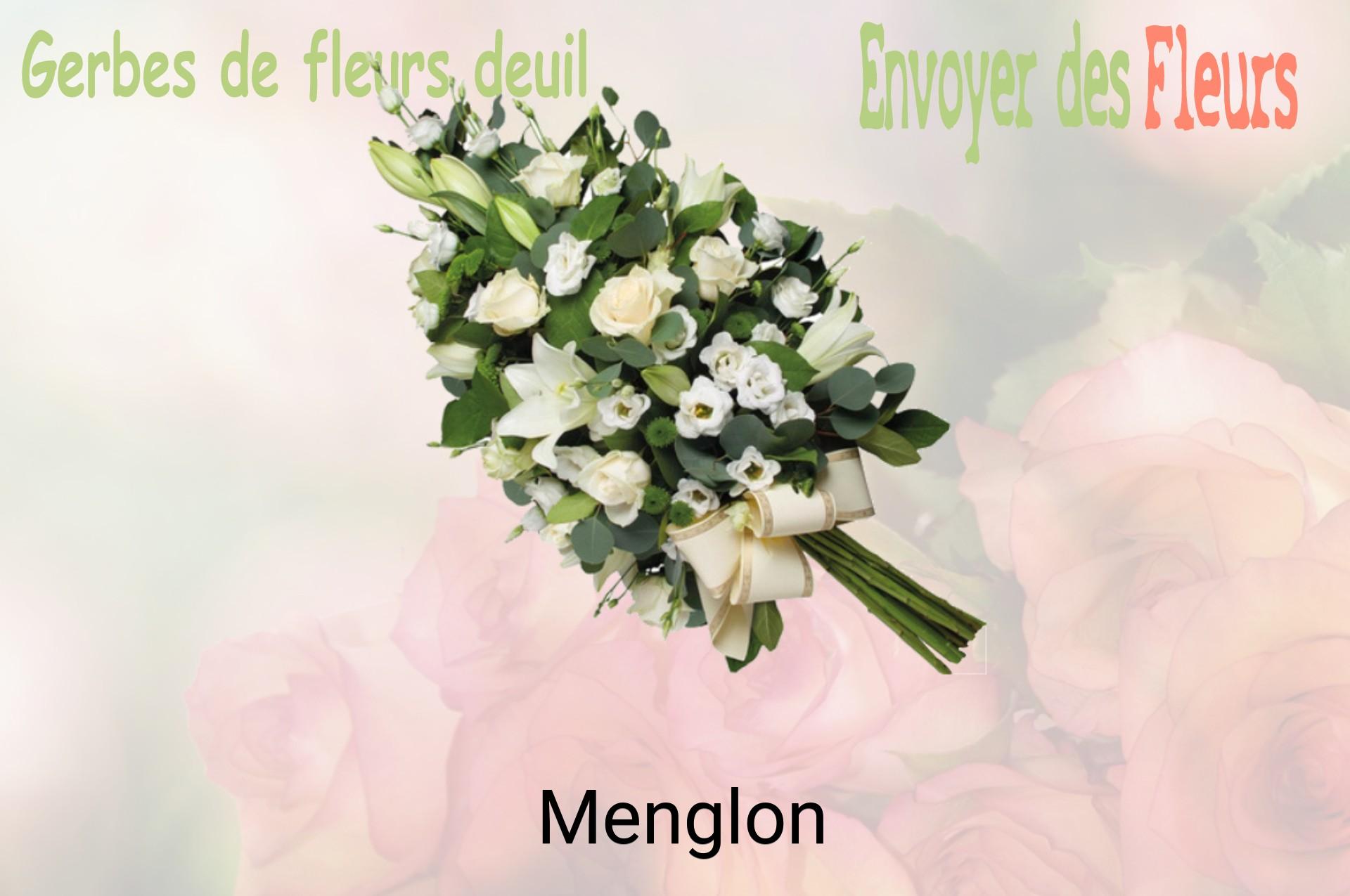 Gerbe de fleurs de deuil livrée à Menglon